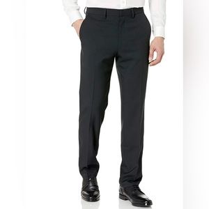 Haggar Mens Travel Performance Twill Tailored Fit Suit Separate Pant (Black)